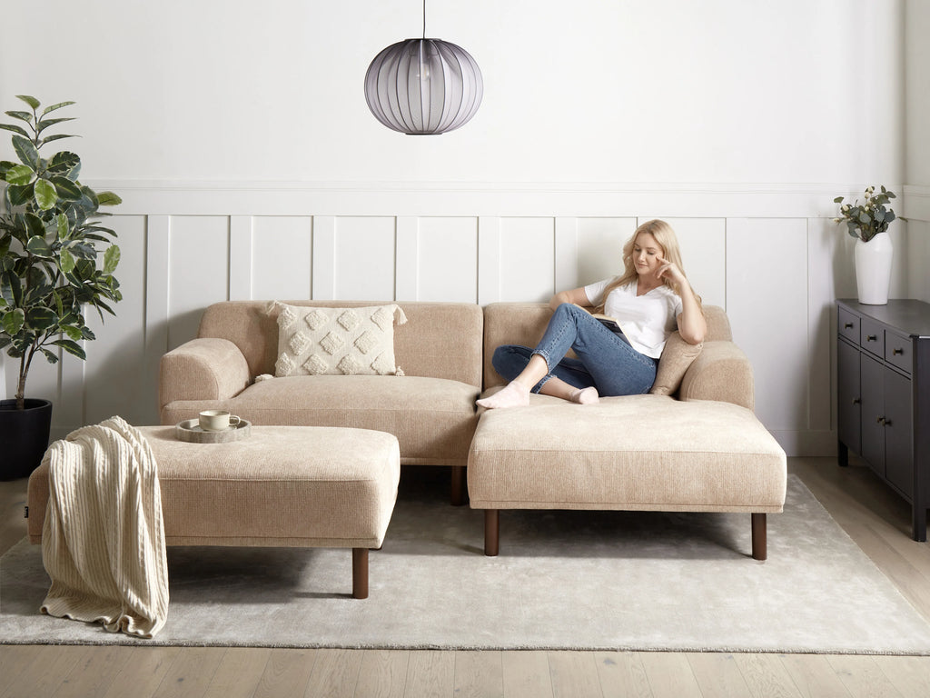  Ottoman HOLT Fabric Beige