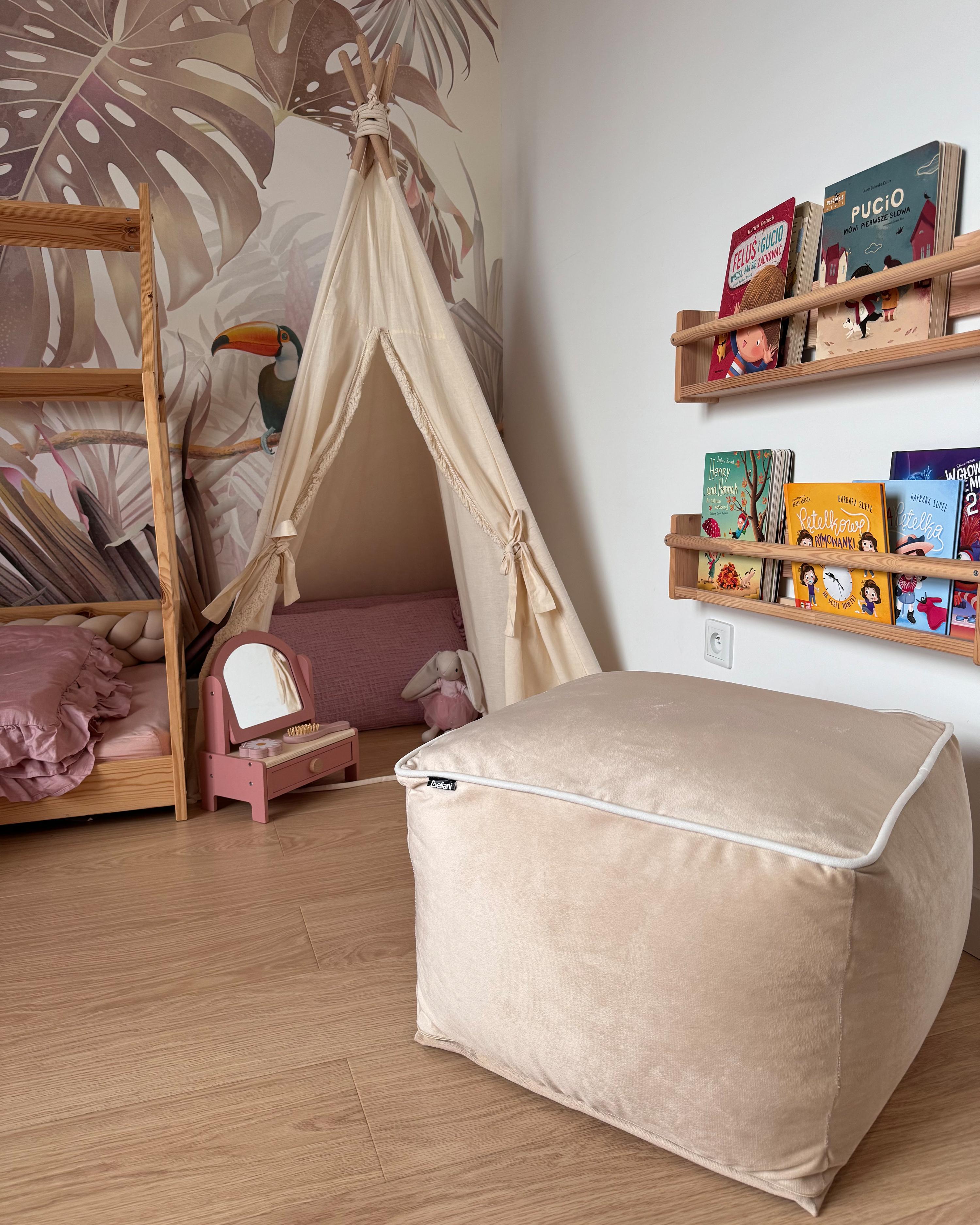  Pouffe DAREYN Velvet Sand Beige