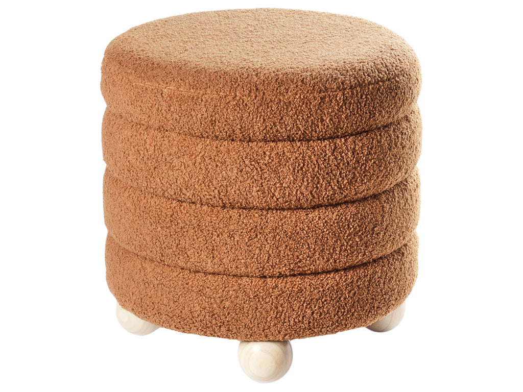  Pouffe CHILLY Boucle Golden Brown
