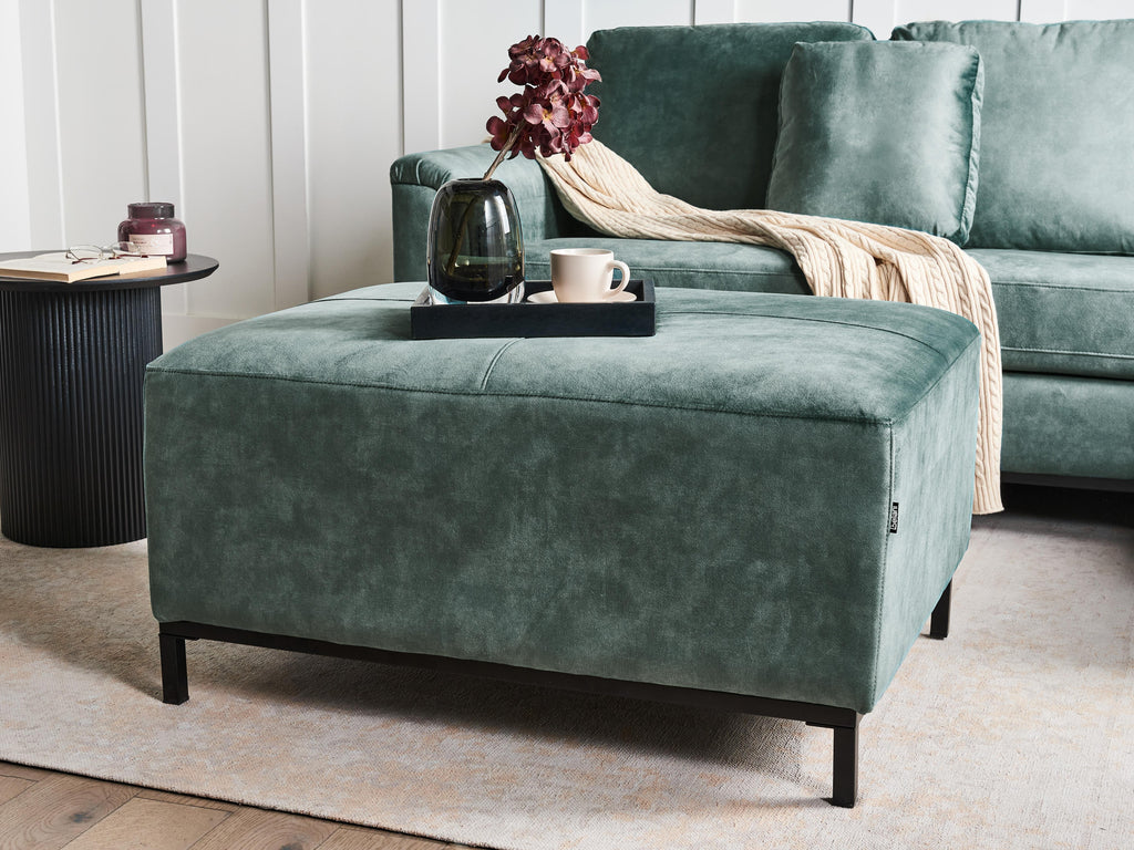  Ottoman OSLO Velvet Teal