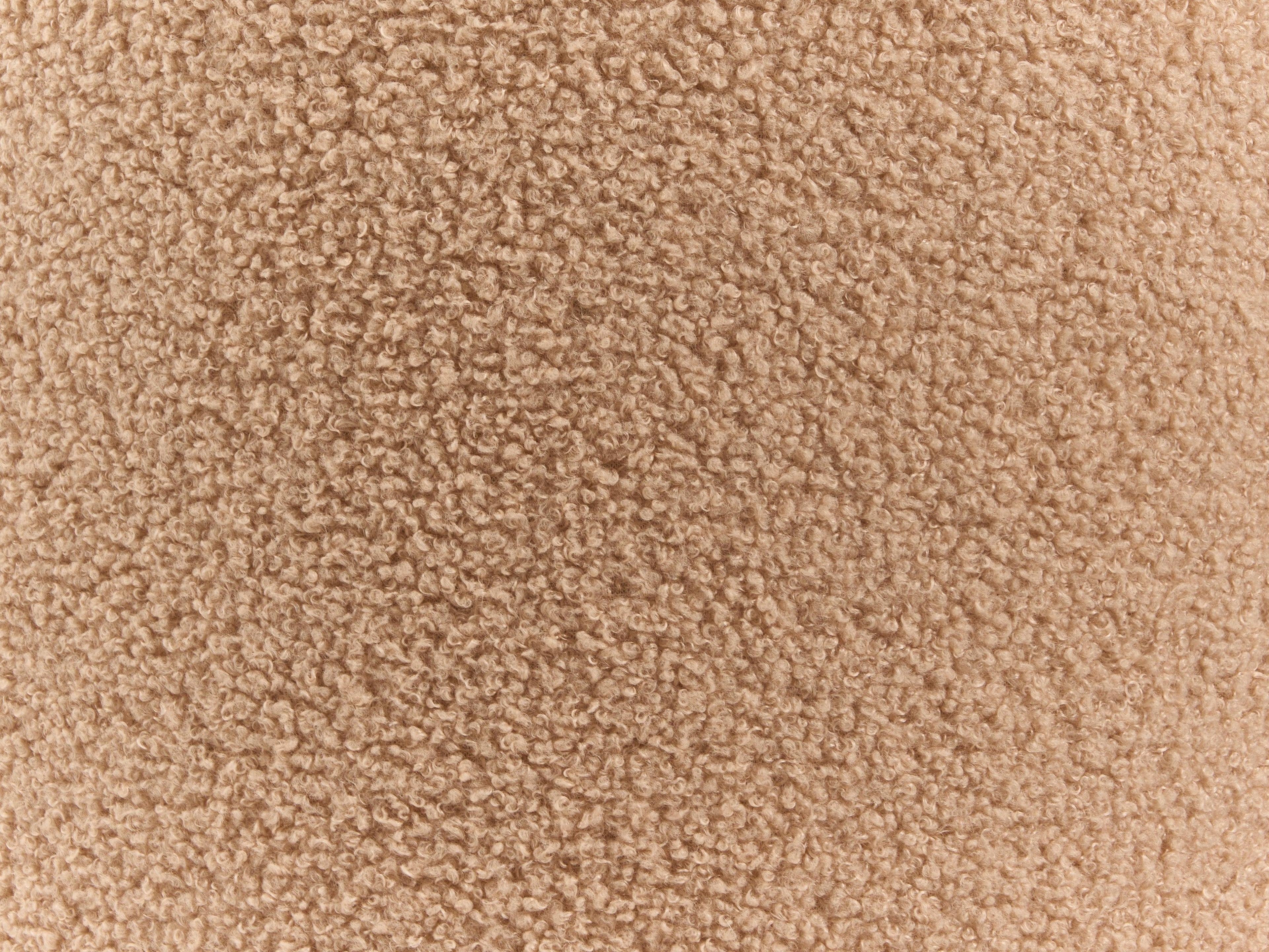  Set Of 2 Storage Pouffes BEREA Boucle Light Brown