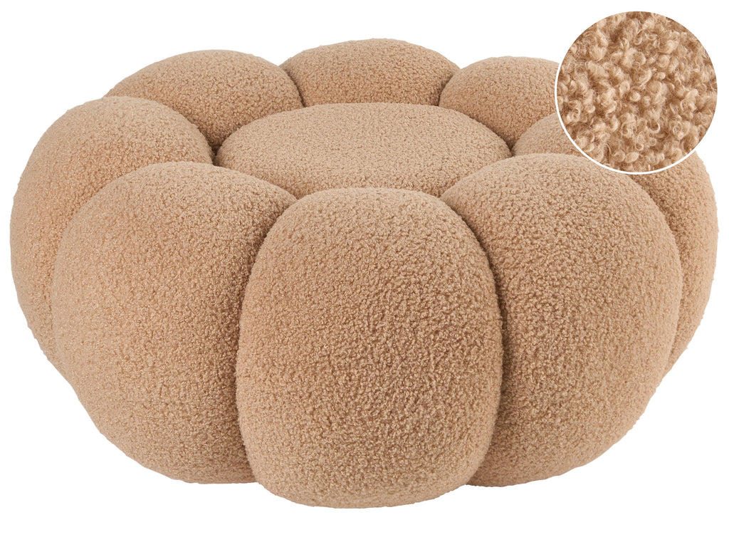  Pouffe BEAUFORT Boucle Light Brown