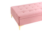 Storage Ottoman ABERDEEN Velvet Pink