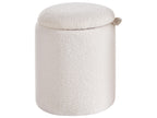  Set Of 2 Storage Pouffes BEREA Boucle Off-White