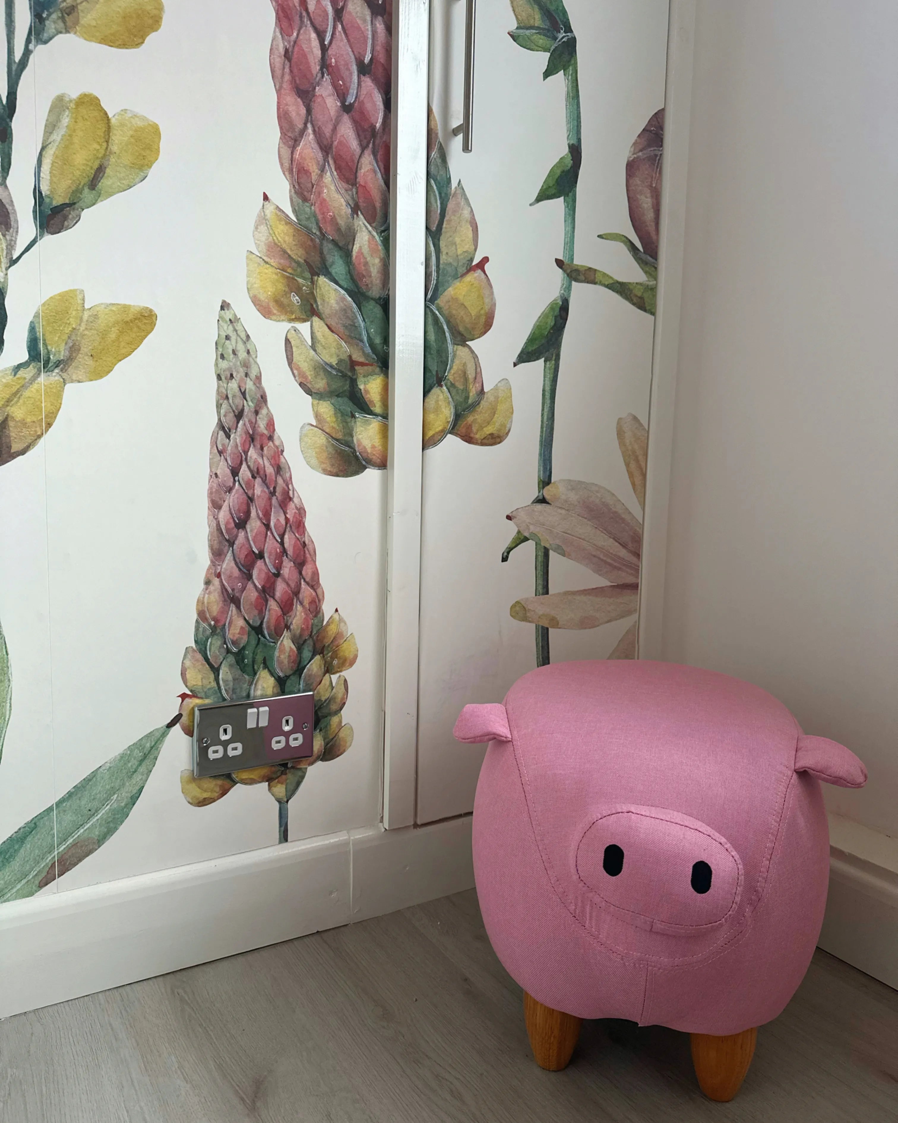  Animal Stool PIGGY Fabric Pink Pig