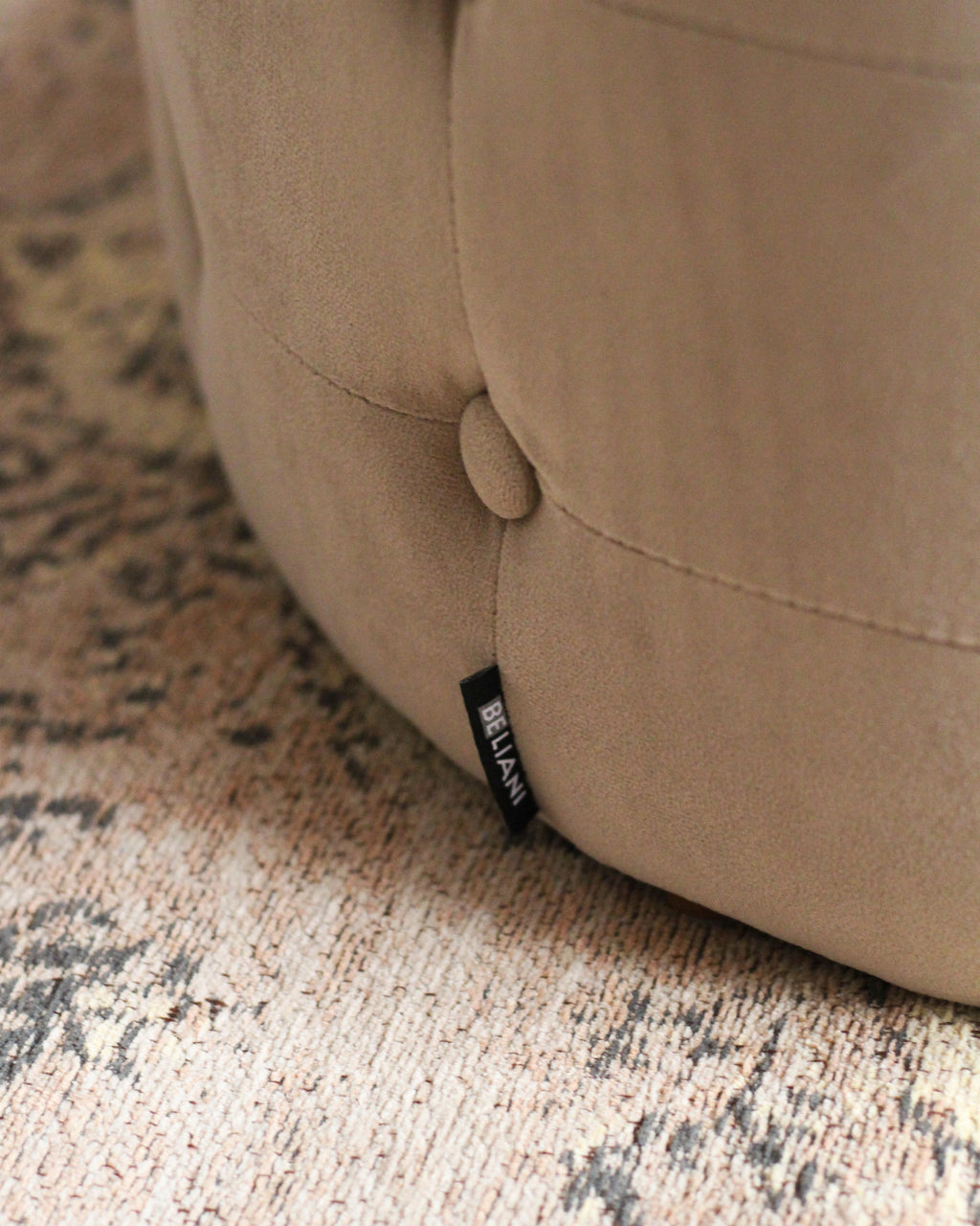  Pouffe TAMPA Velvet Sand Beige