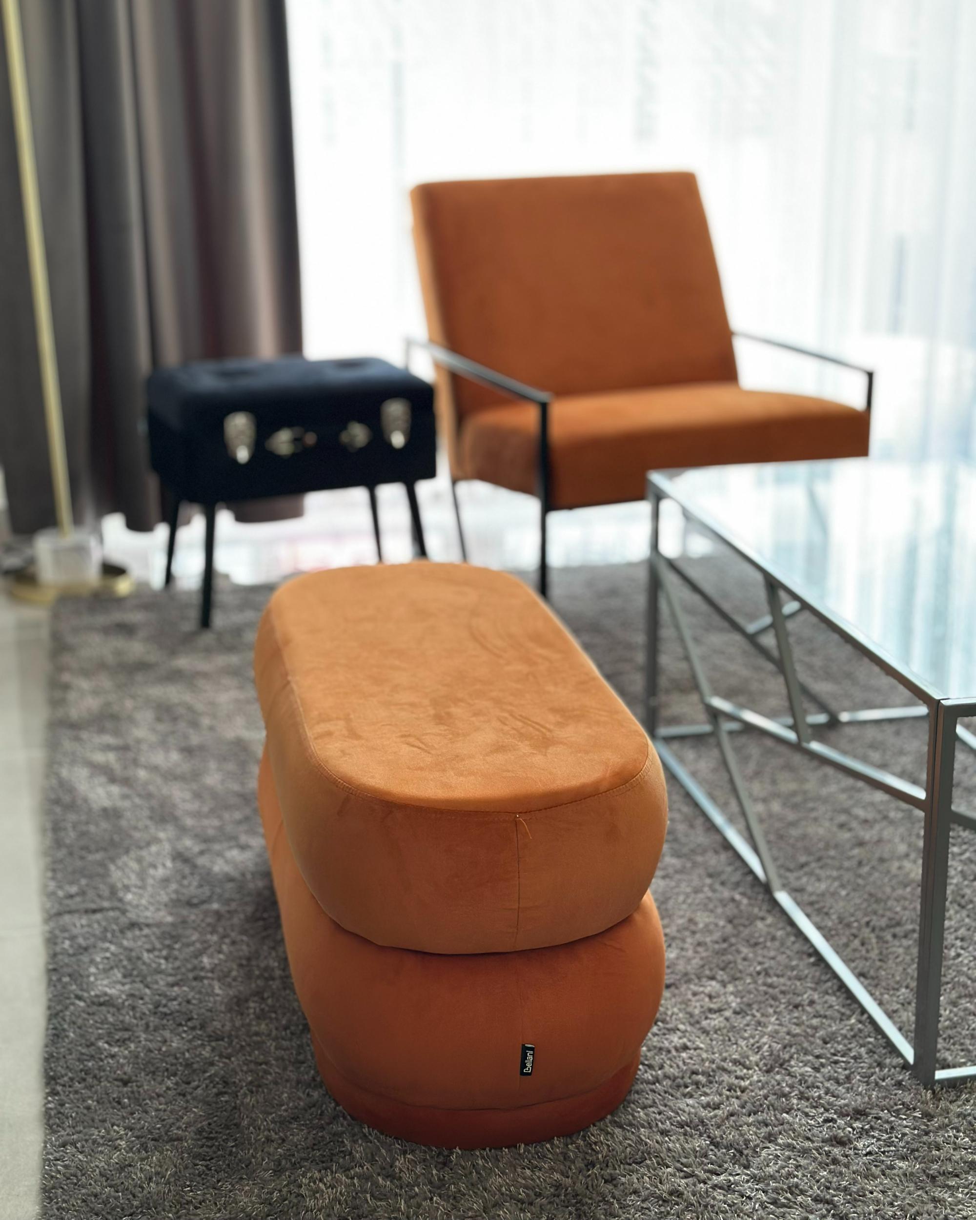  Storage Stool MALLARD Velvet Black
