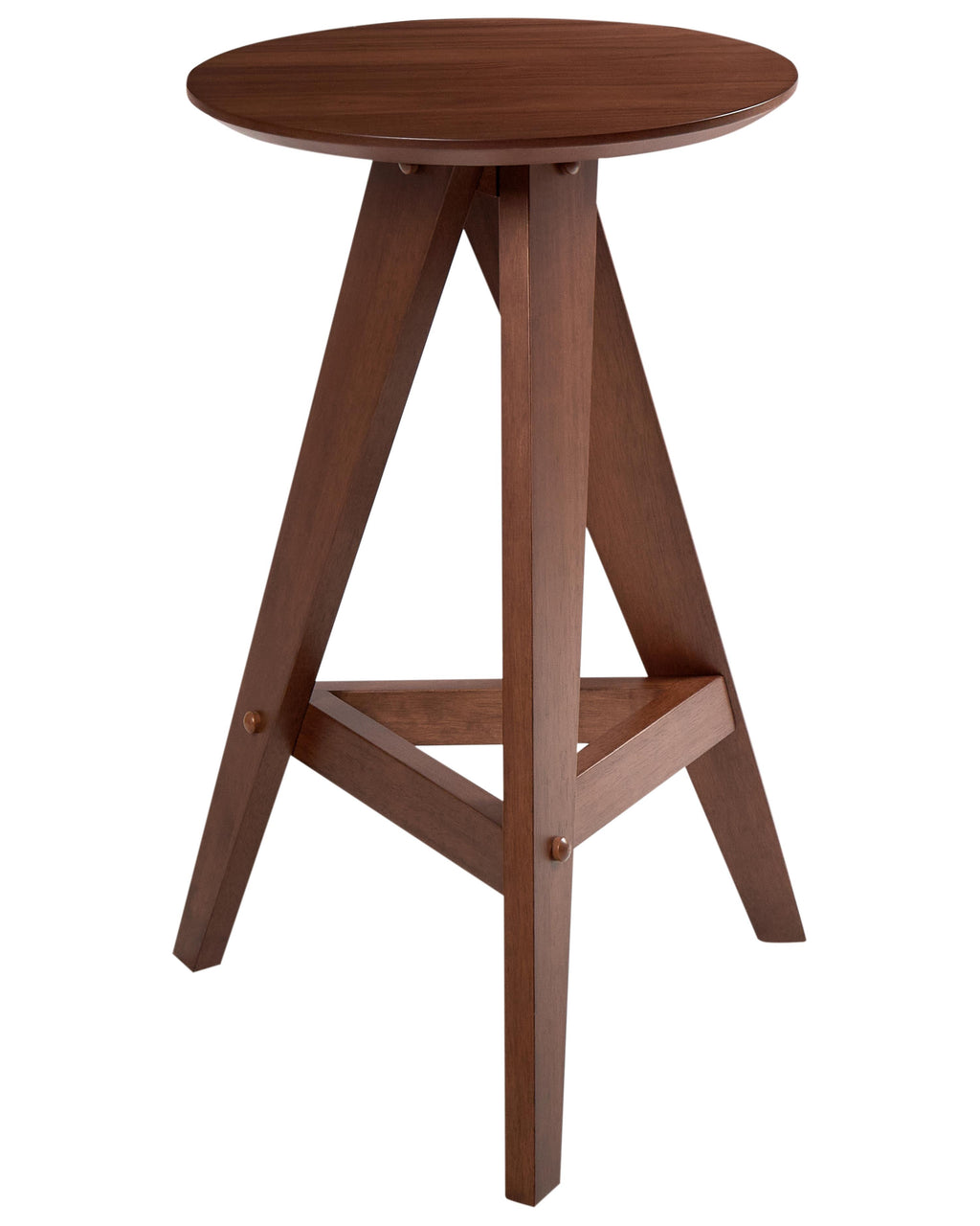  Set Of 2 Bar Stools AROMA Wood Dark Brown