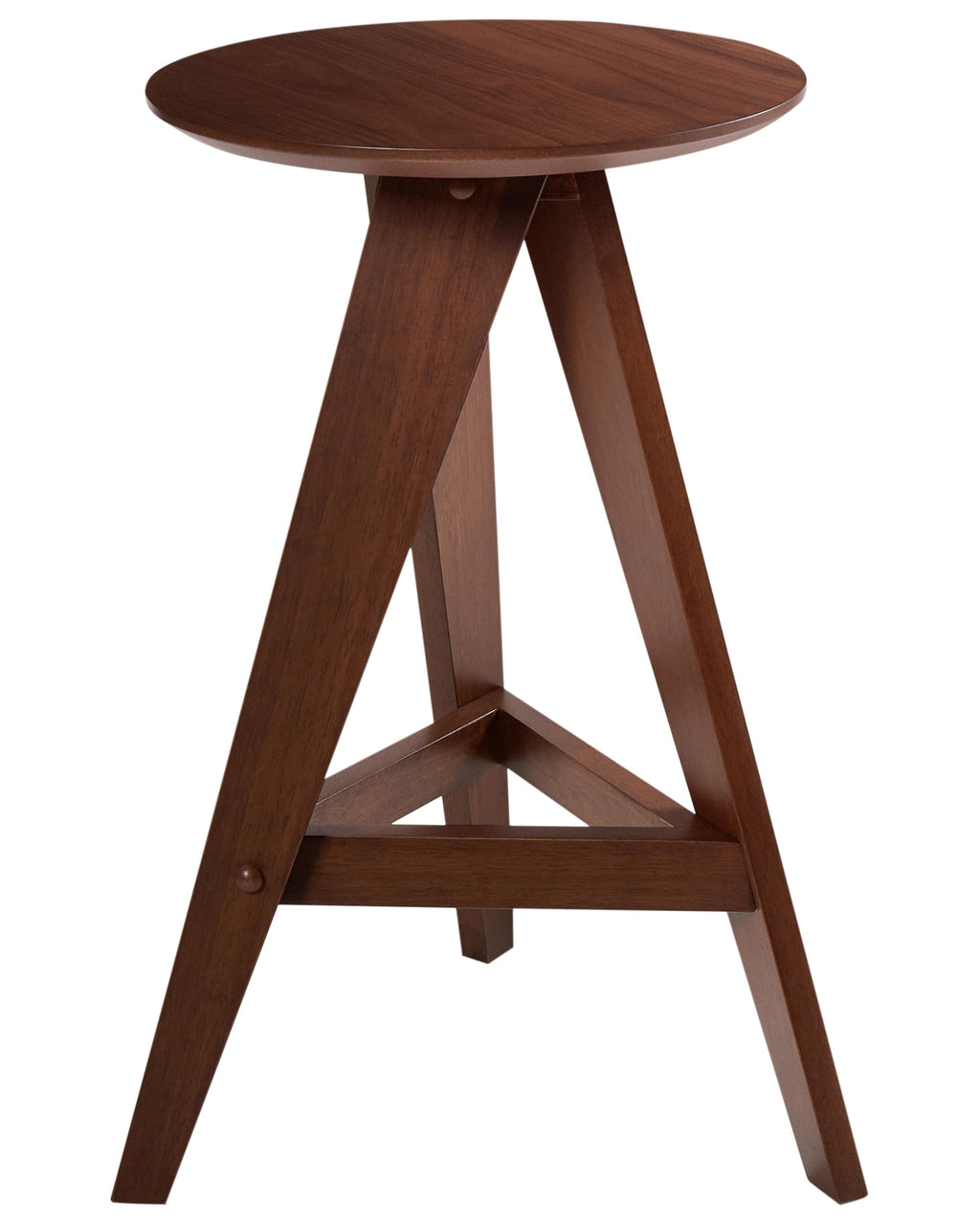  Set Of 2 Bar Stools AROMA Wood Dark Brown