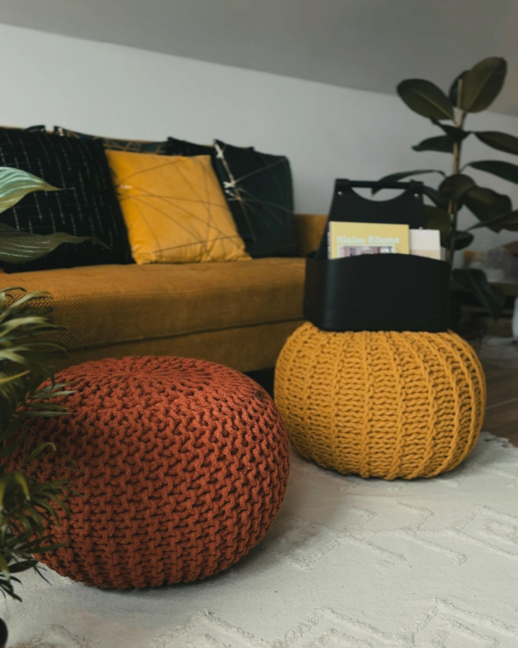  Pouffe CONRAD Cotton Mustard