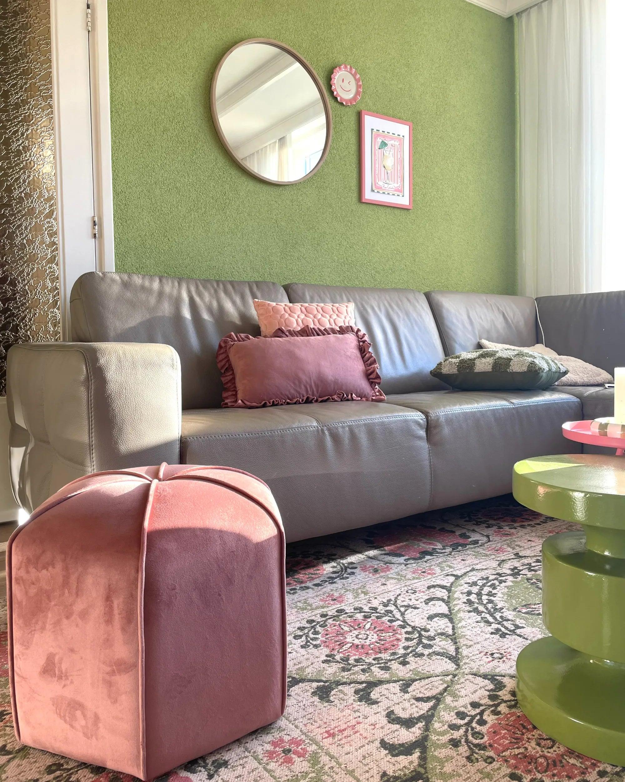  Pouffe WISHEK Velvet Pink