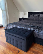  Storage Ottoman MICHIGAN Velvet Black