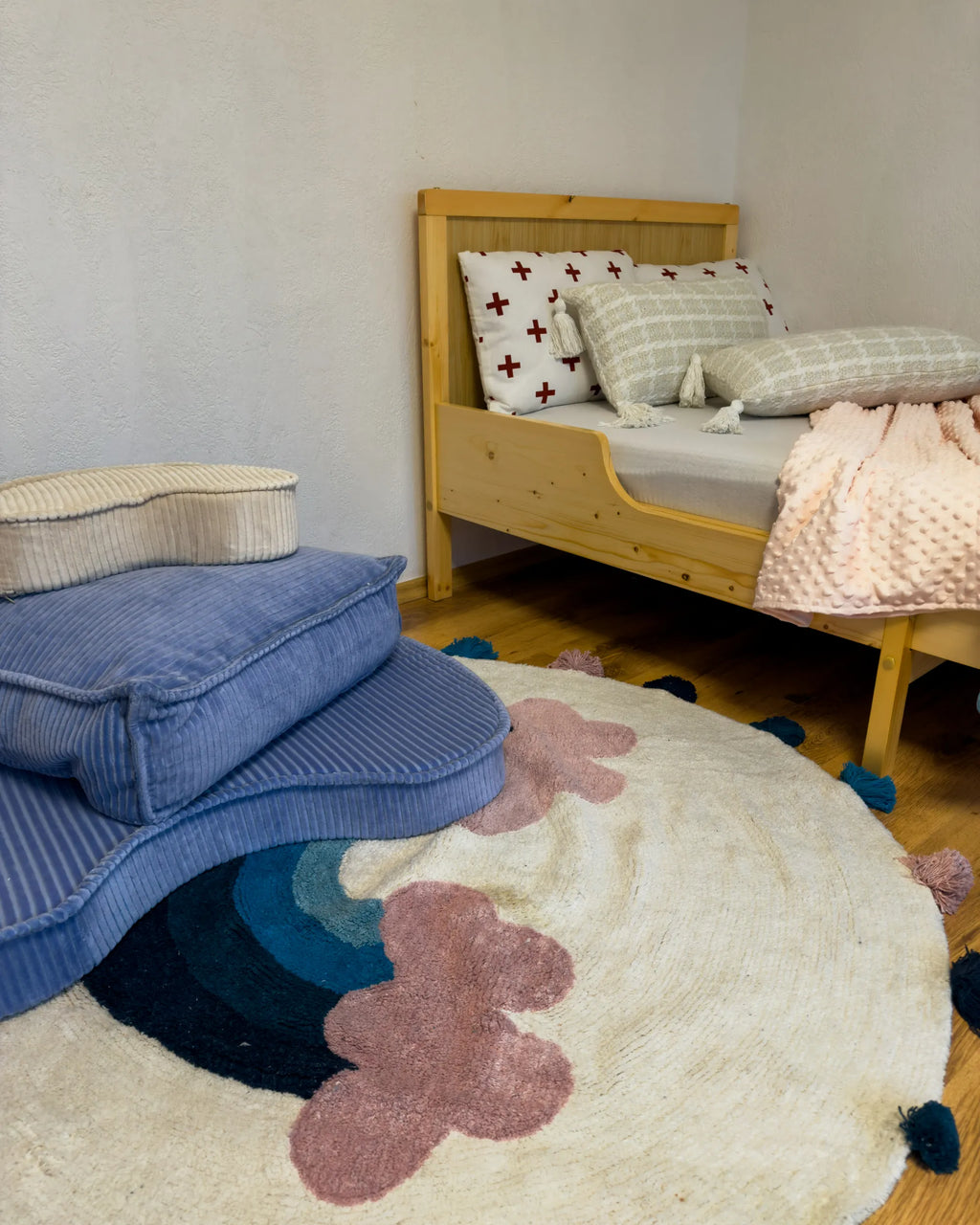 Pouffe ALLOZAI Velvet Light Violet