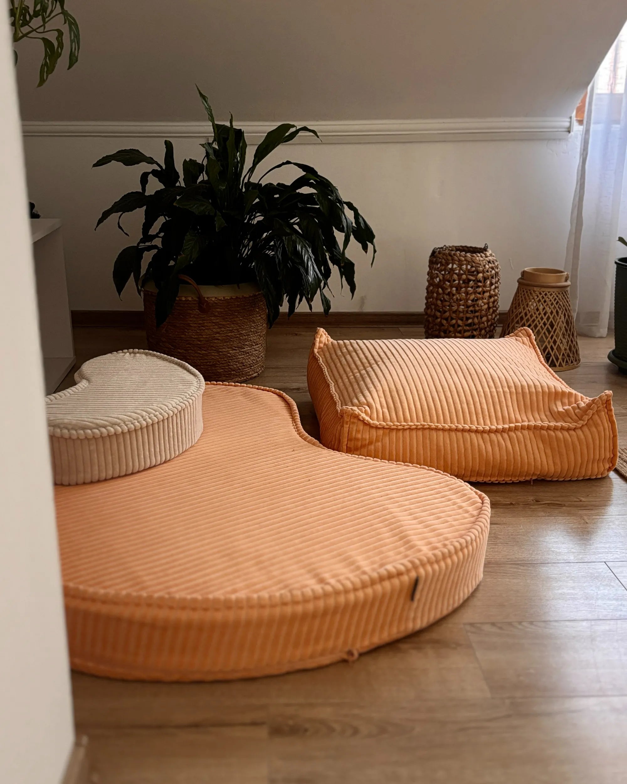  Pouffe NILI Velvet Peach Pink