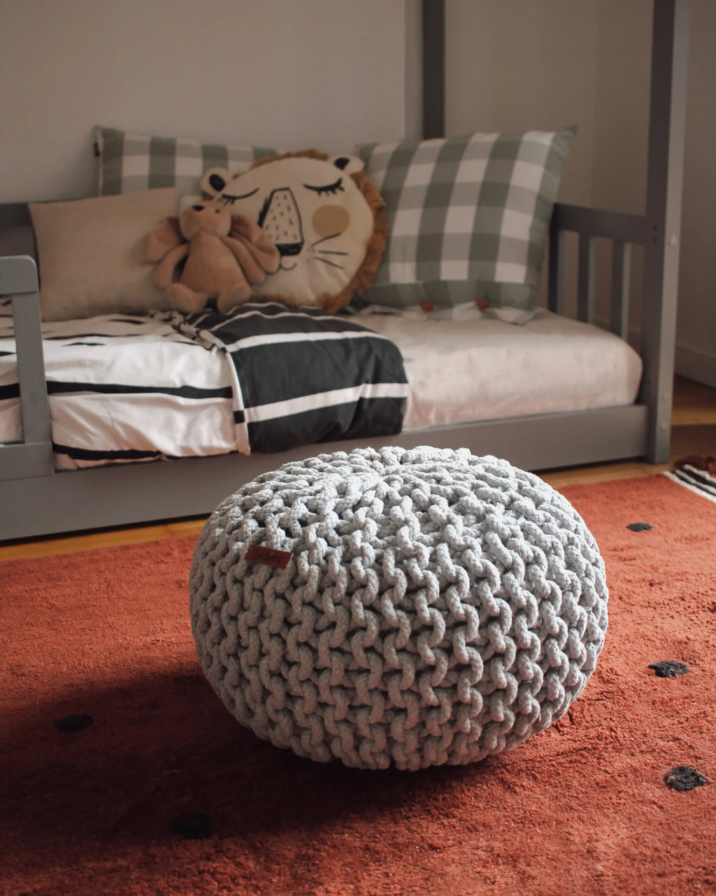  Pouffe CONRAD Cotton Light Grey