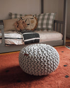  Pouffe CONRAD Cotton Light Grey