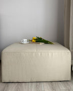  Ottoman KOHLO Fabric Light Beige
