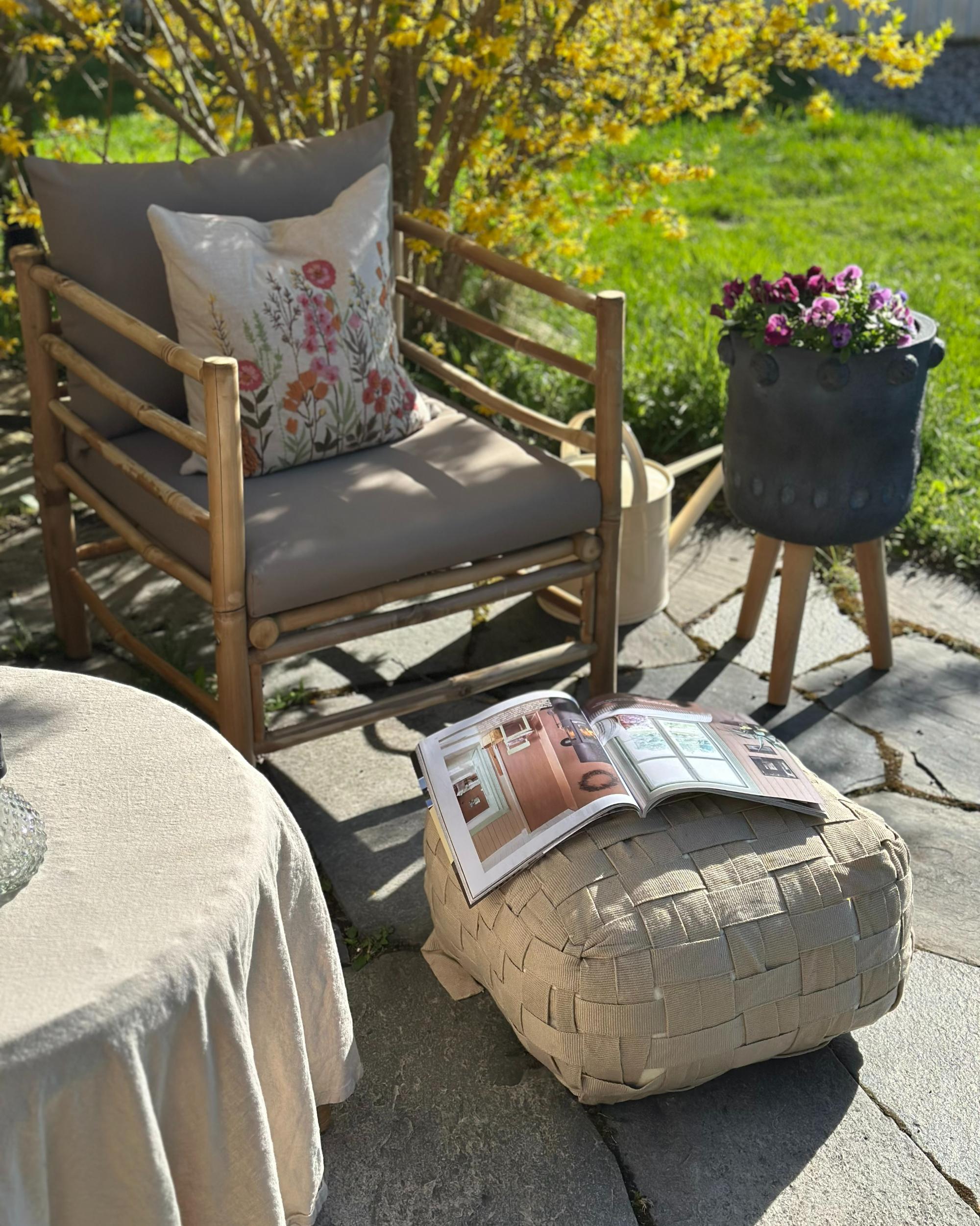  Pouffe BODLA Synthetic Material Beige