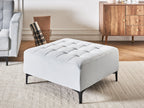  Ottoman ABERDEEN Velvet Light Grey