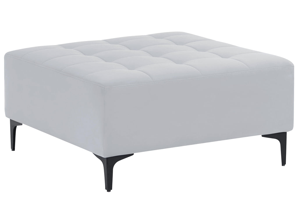  Ottoman ABERDEEN Velvet Light Grey