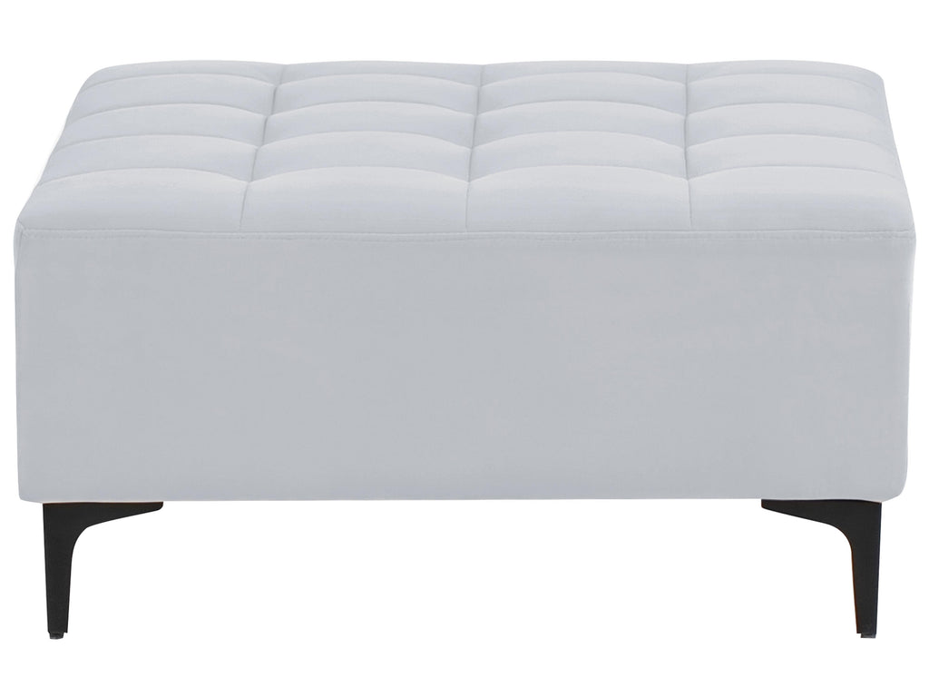  Ottoman ABERDEEN Velvet Light Grey