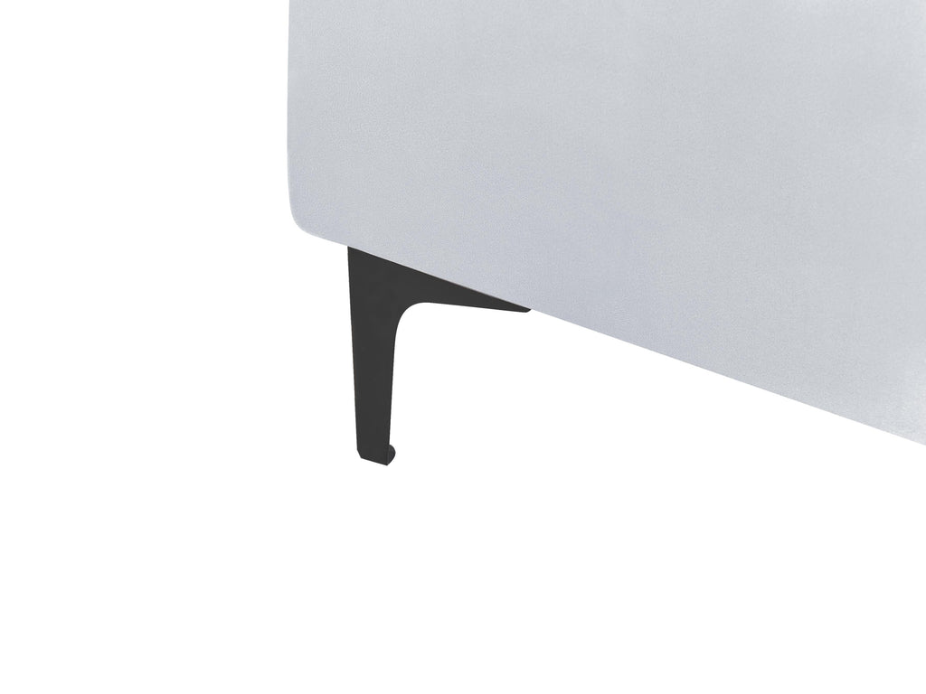  Ottoman ABERDEEN Velvet Light Grey