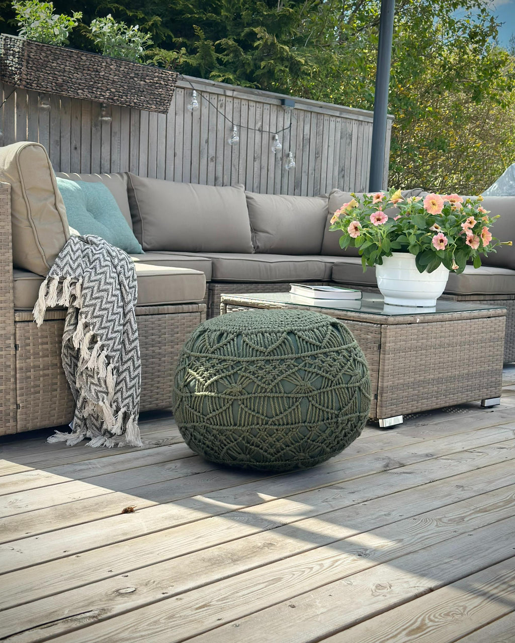  Pouffe AADHI Synthetic Material Green