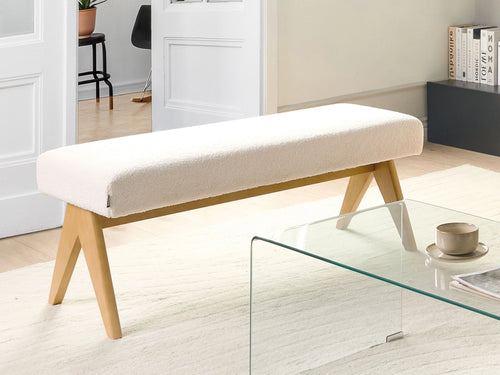  Bench TAMRE Boucle Off-White/ Light Brown