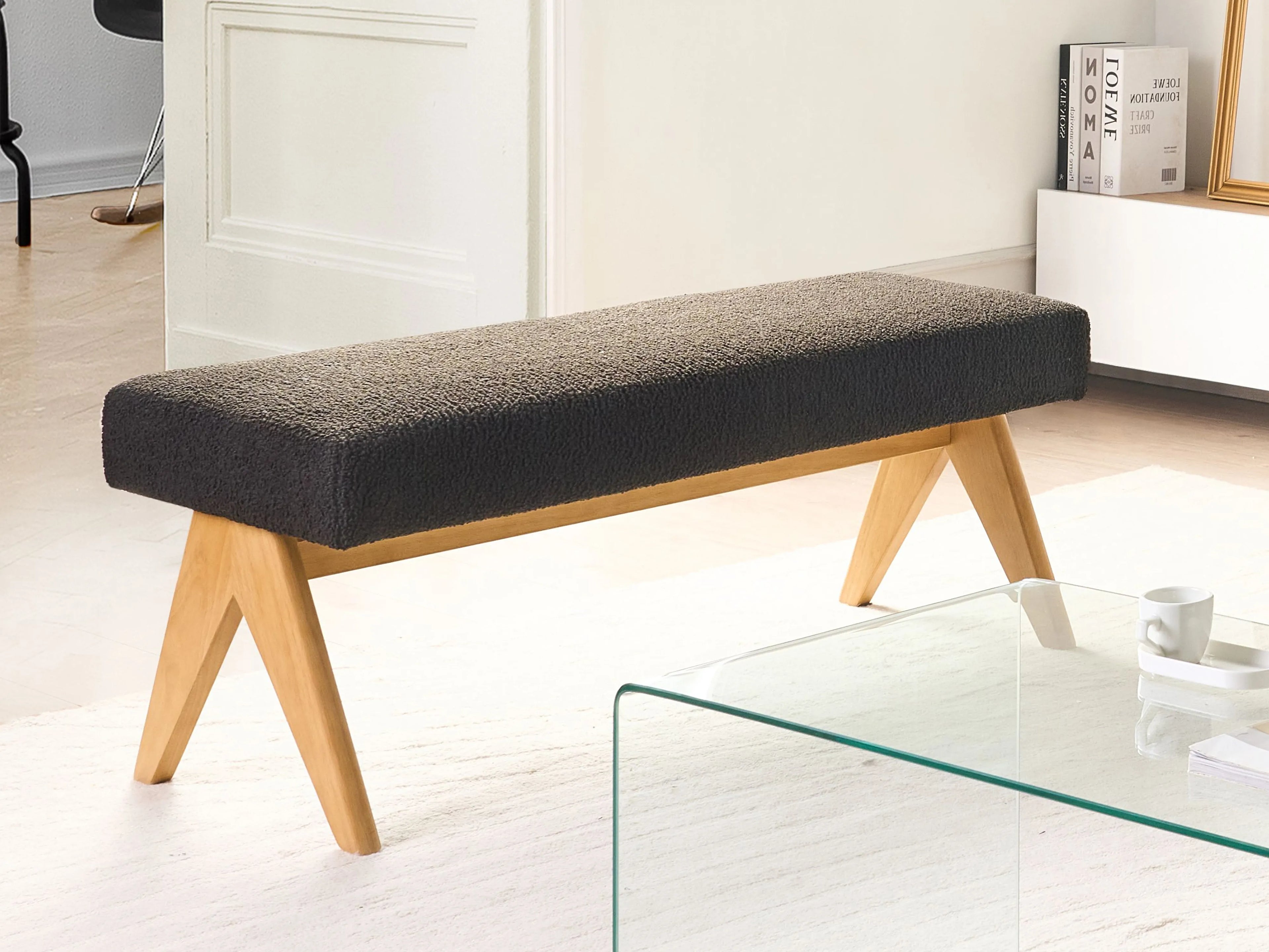  Bench TAMRE Boucle Black/ Light Brown