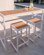  Garden Chair AVETRANA Metal Brown/ White
