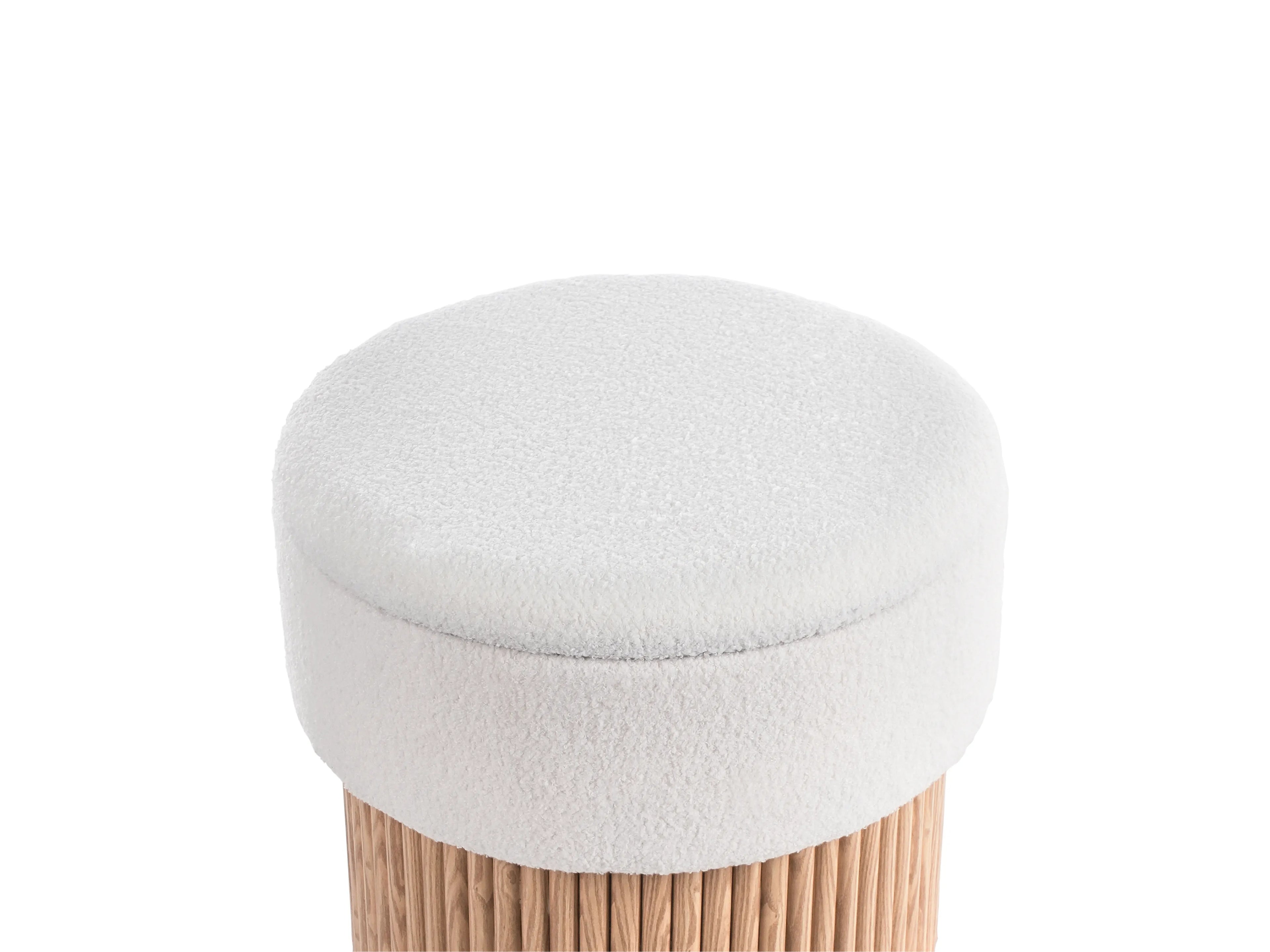  Storage Pouffe RICHEY Boucle Off-White