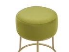  Footstool DELCO Velvet Lime Green