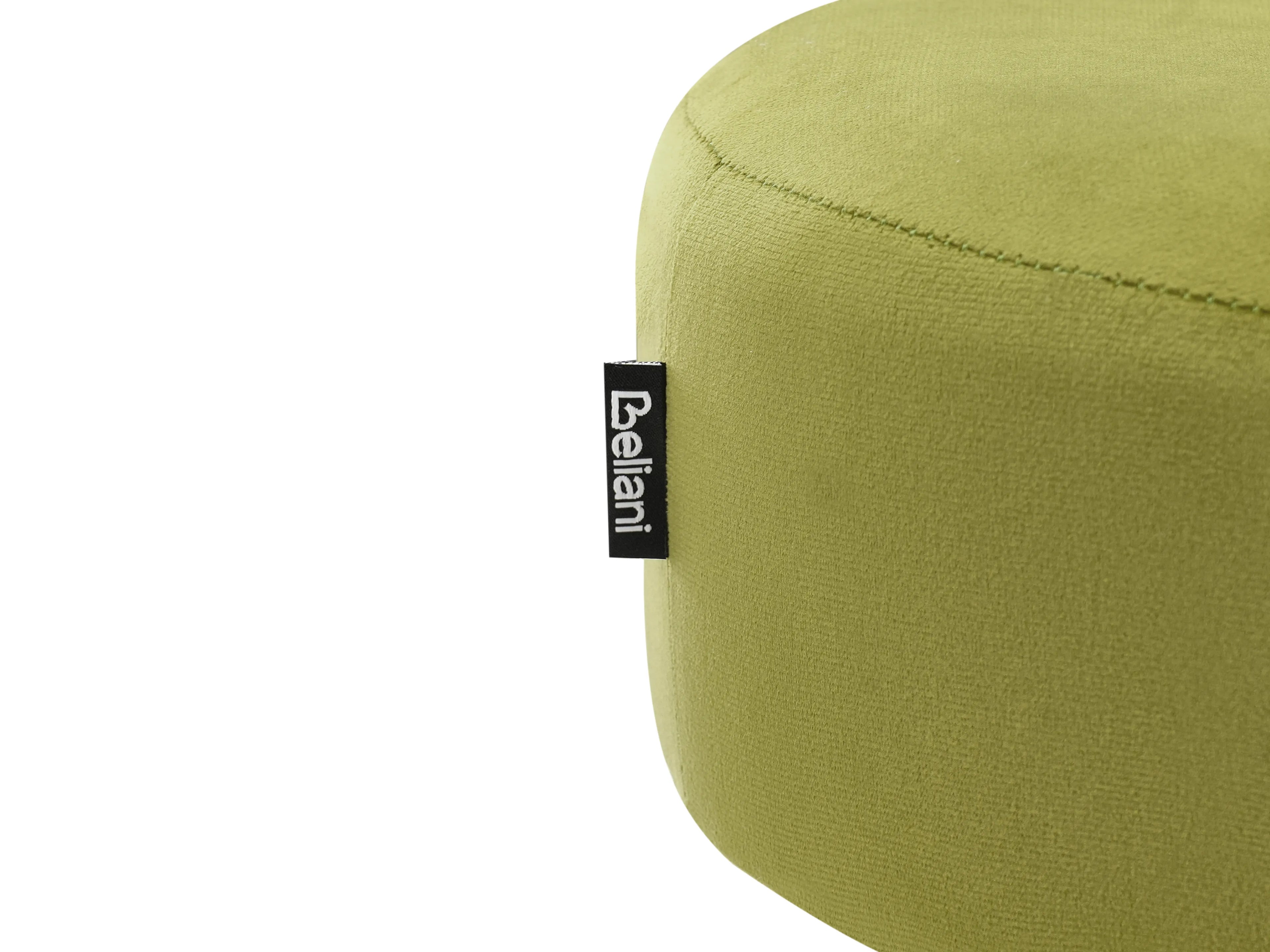 Footstool DELCO Velvet Lime Green
