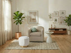  Pouffe IRVING Velvet White