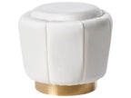  Pouffe IRVING Velvet White